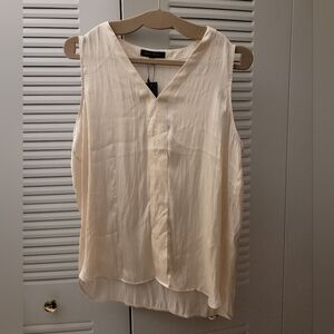 Women's Cream Sleeveless Top Size Large